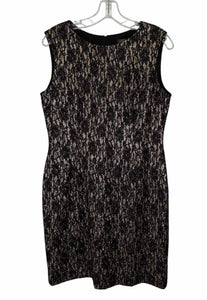 Tahari Size 10P Blk/Gld Pre-Owned Dress- Ladies