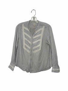 La Vie- Rebecca Taylor Size Small Blue  Stripe Pre-Owned Blouse- Ladies