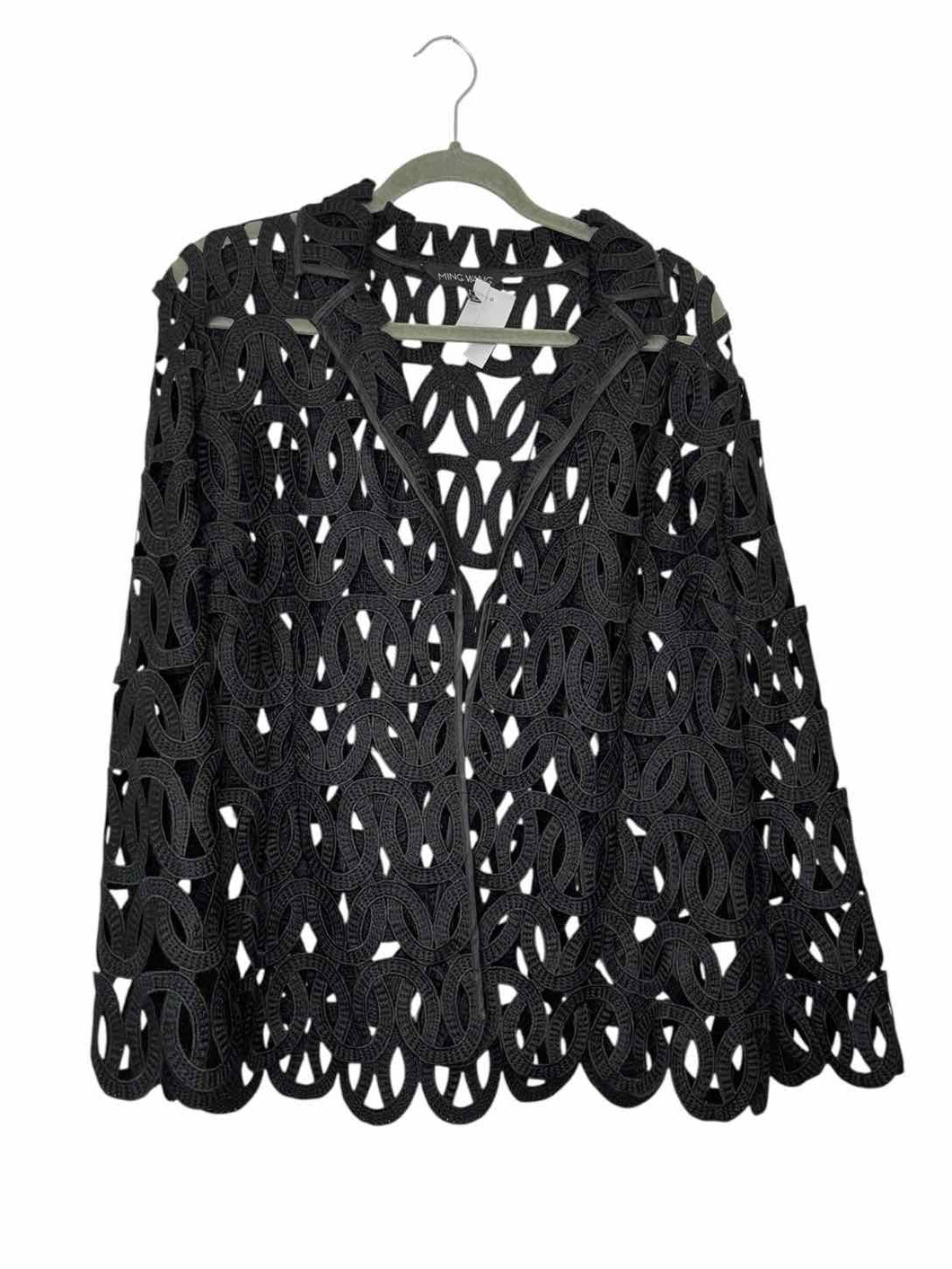 Ming Wang Size Large Black Pre-Owned Blazer/Indoor Jacket- Ladies