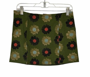 Urban Outfitters Size Medium Green Floral Pre-Owned Skirt- Ladies