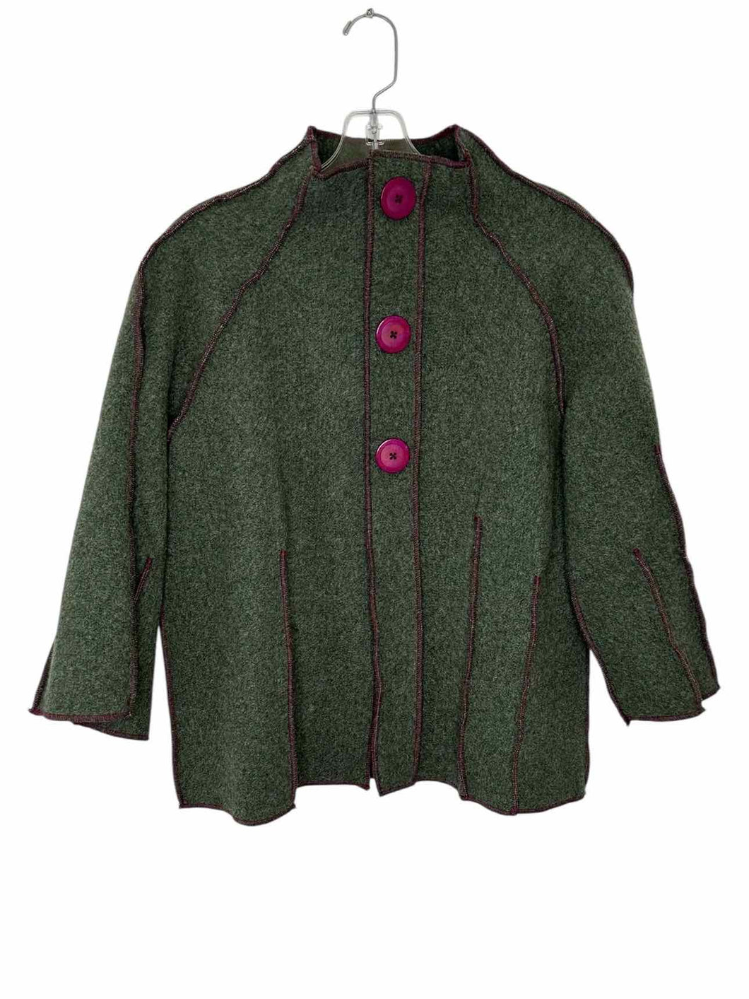 Size Small Green Pre-Owned Blazer/Indoor Jacket- Ladies