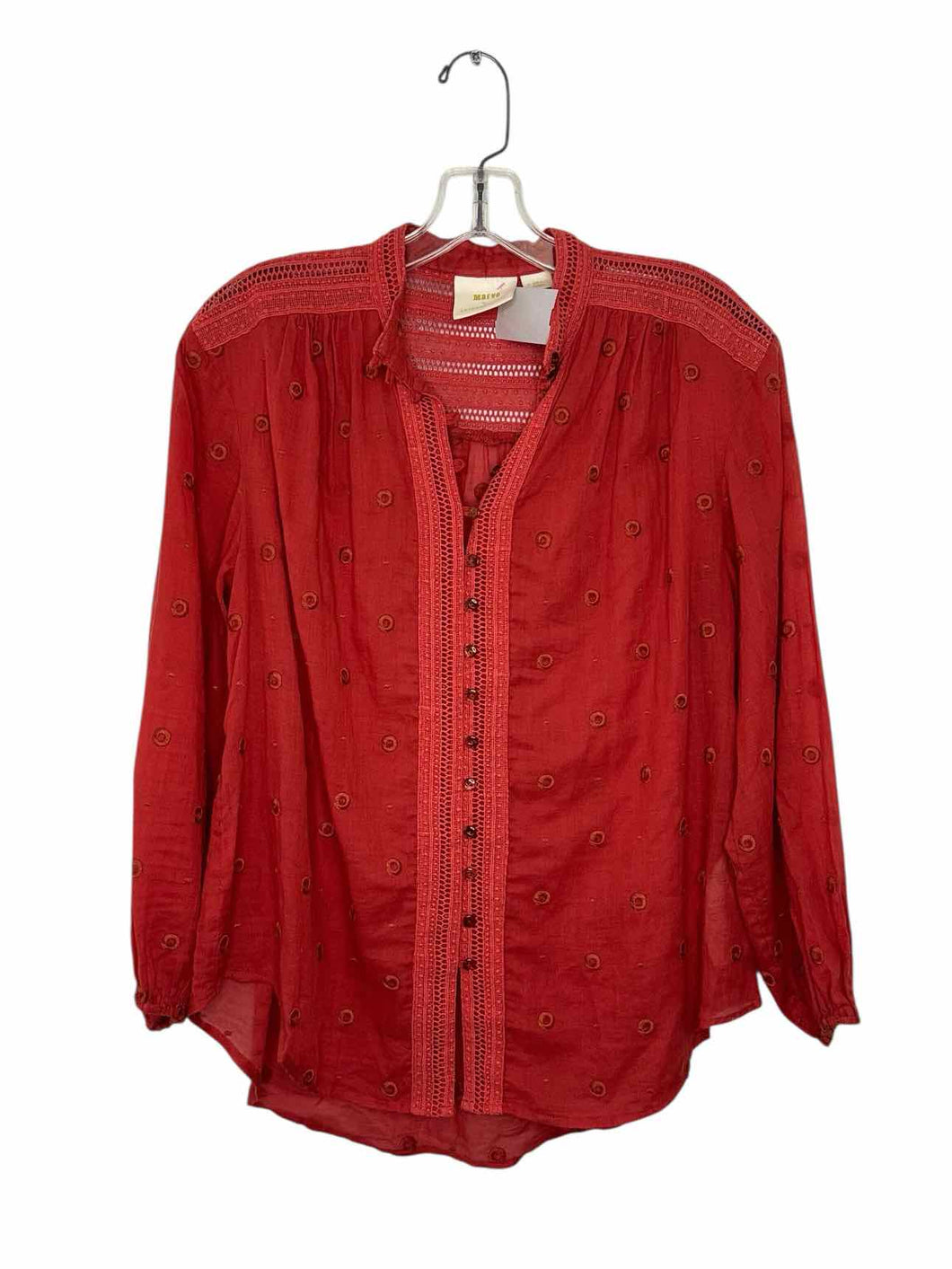 Maeve Size X- Small Red Pre-Owned Blouse- Ladies
