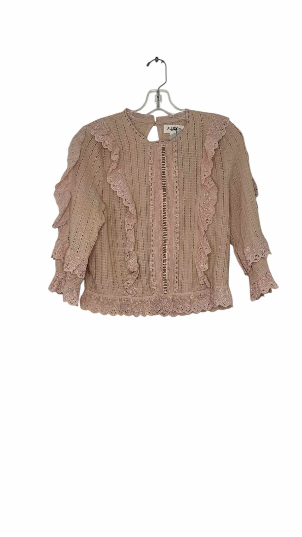 Allison NY Size Small Pink Pre-Owned Blouse- Ladies