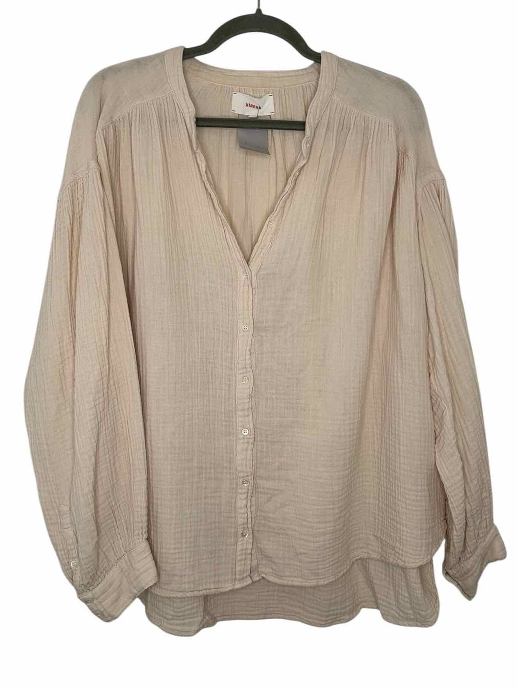 Xirena Size Large Cream Pre-Owned Shirt- Ladies