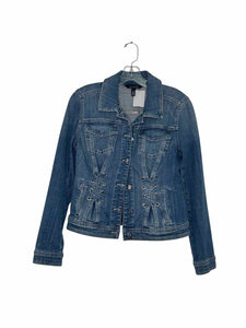 WH/BM Size Small Denim Pre-Owned Blazer/Indoor Jacket- Ladies