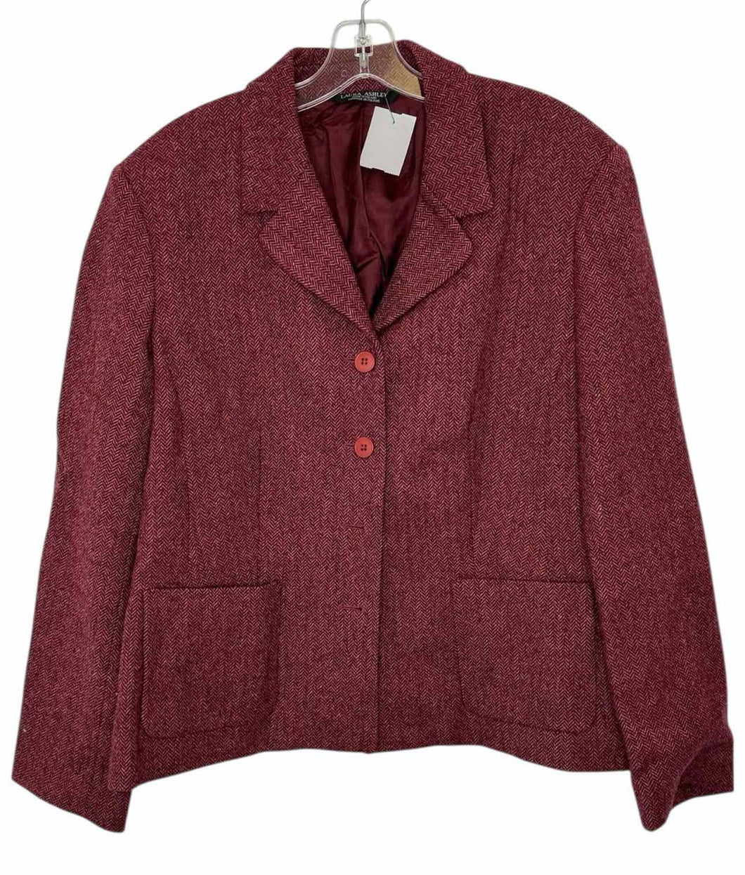 Laura Ashley Size 14 Burgundy Pre-Owned Blazer/Indoor Jacket- Ladies