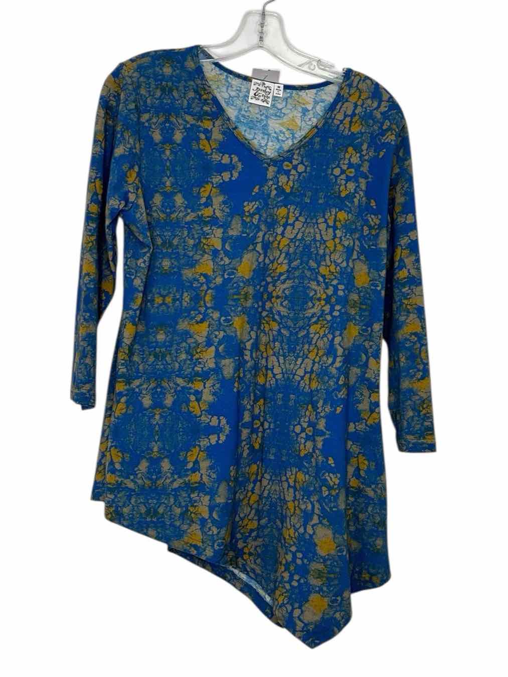 Parsley & Sage Size Medium Blue Print Pre-Owned Top- Ladies