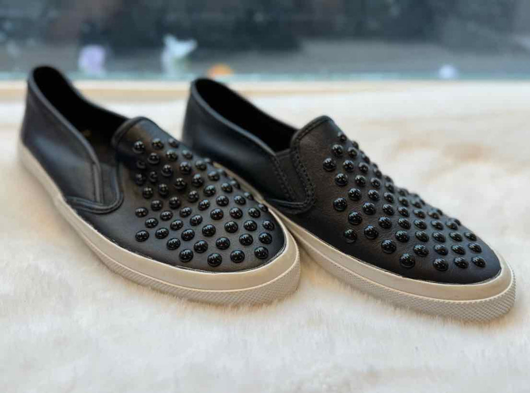 Coach Size 7.5 Black Sneaker Pre-Owned Shoes- Ladies