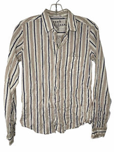 Frank & Eileen Size Small White Stripe Pre-Owned Shirt- Ladies