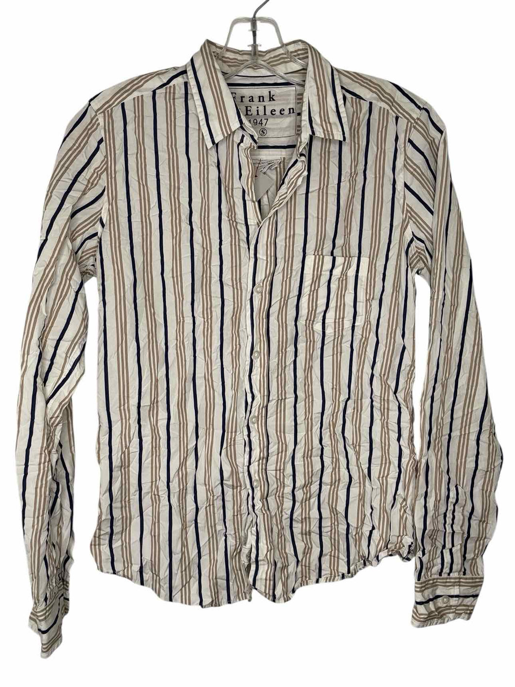 Frank & Eileen Size Small White Stripe Pre-Owned Shirt- Ladies