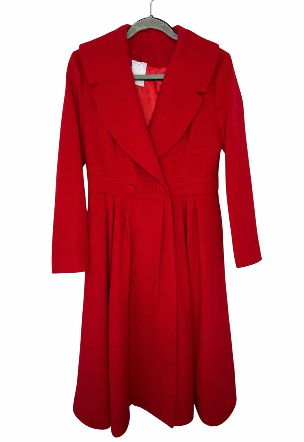 No Brand Label Size Medium Red Pre-Owned Coat- Ladies