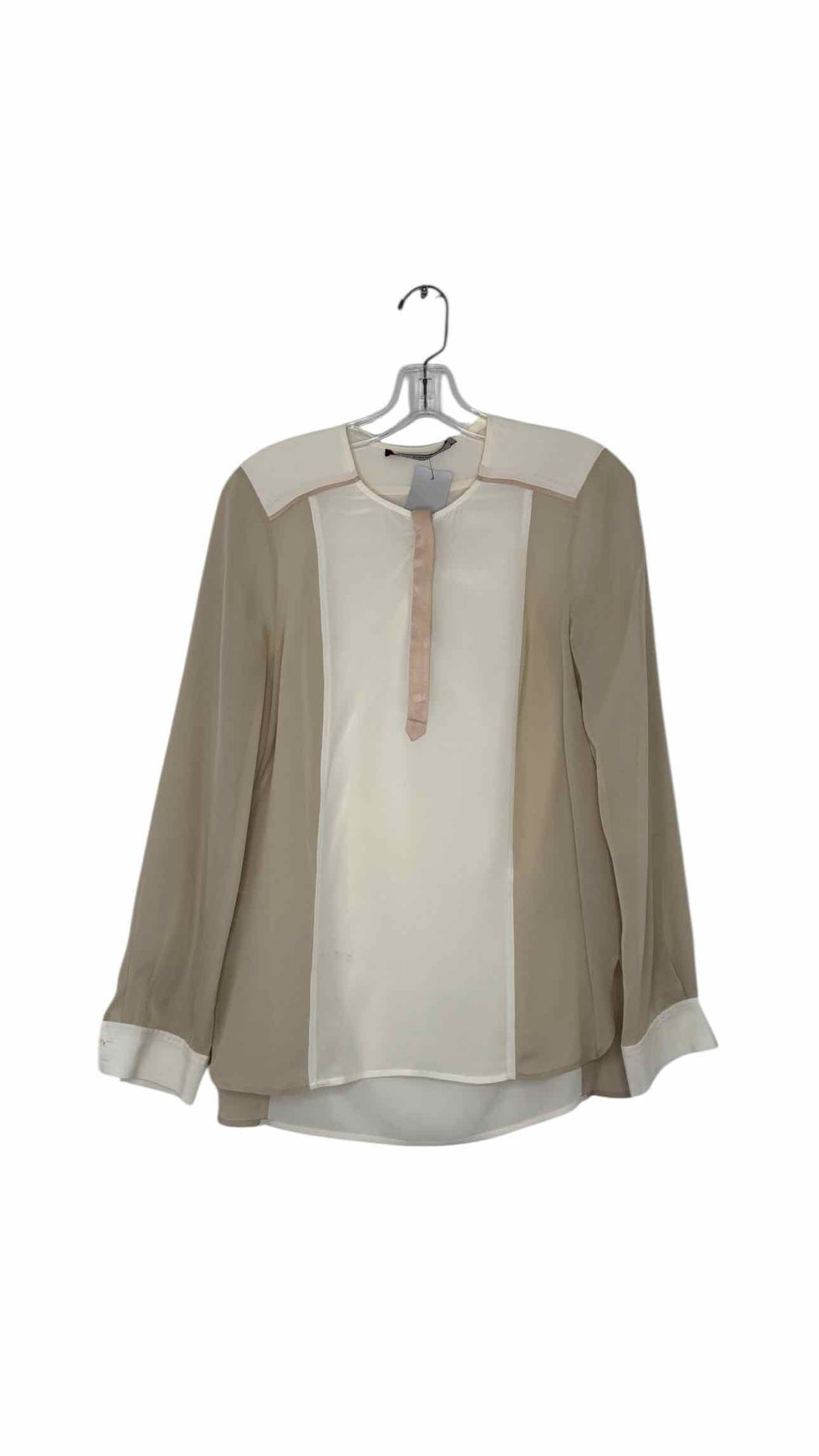Comptoir des Cot. Size Small Beige Pre-Owned Blouse- Ladies