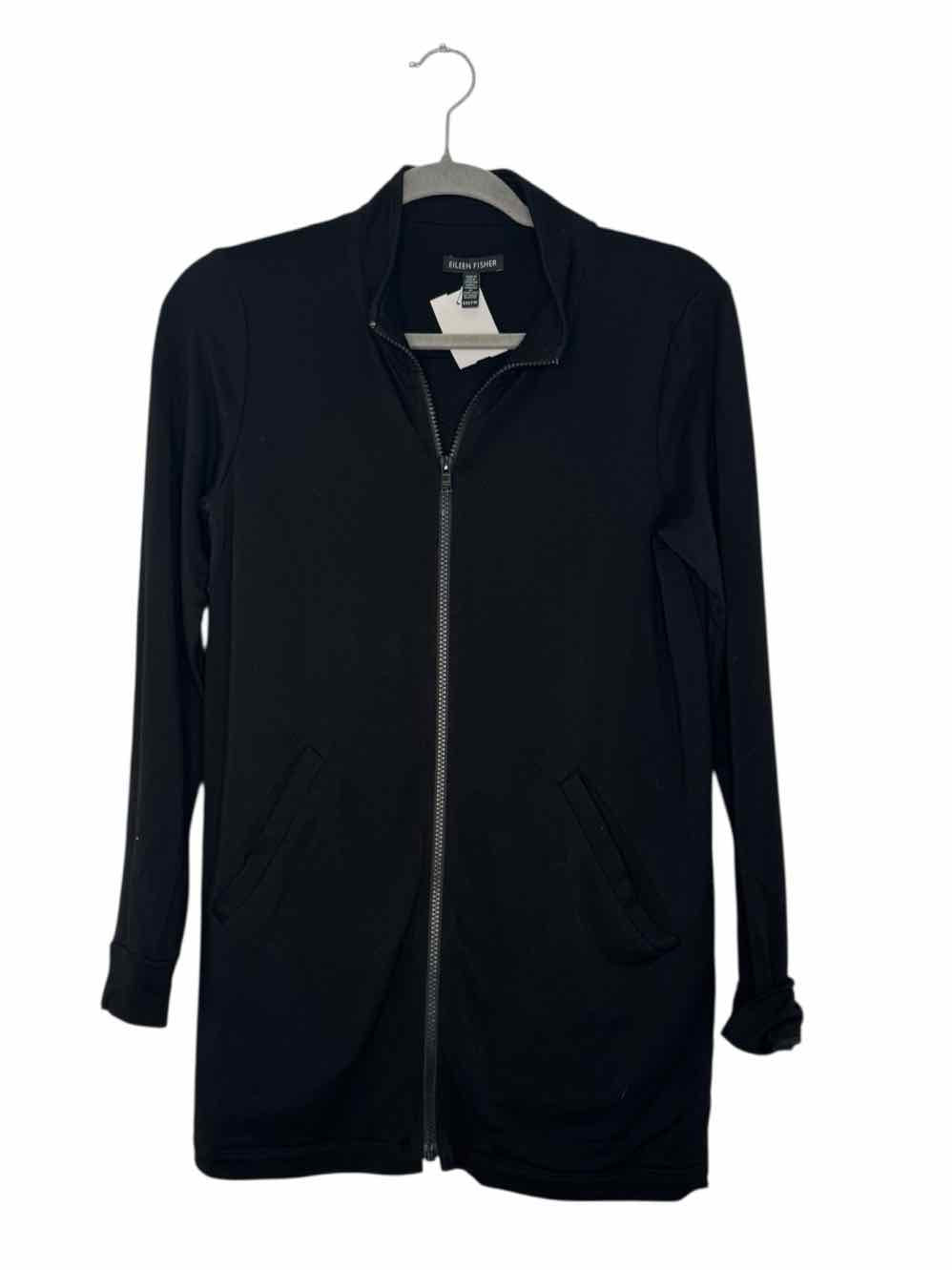 Eileen Fisher Size XXS Black Pre-Owned Jacket- Ladies