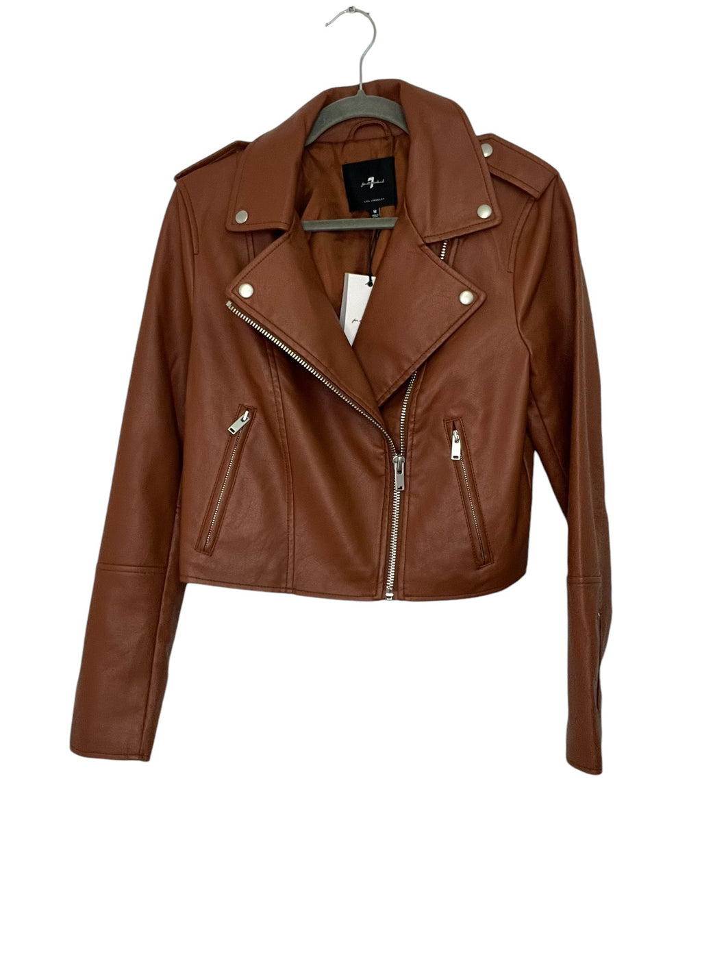 7 for All Mankind Size Medium Tan Pre-Owned Jacket- Ladies