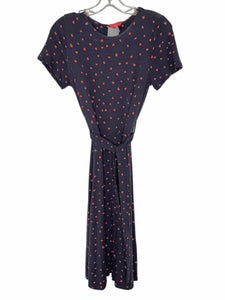 Joules Size 6 Navy Print Pre-Owned Dress- Ladies