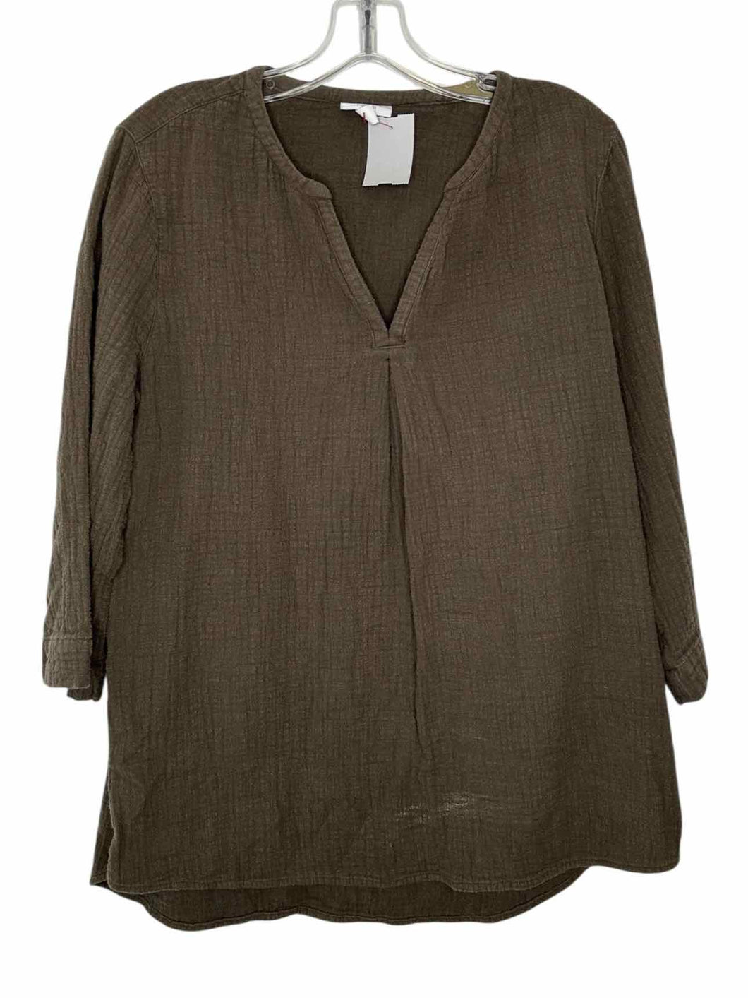 J Jill Size Medium Olive Pre-Owned Top- Ladies