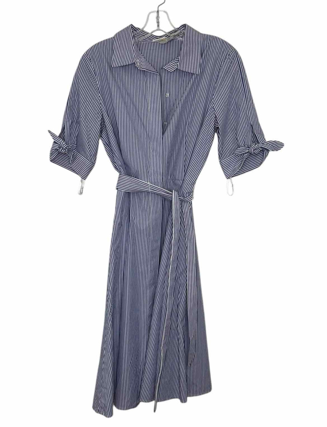 Calvin Klein Size 8 Blue Stripe Pre-Owned Dress- Ladies