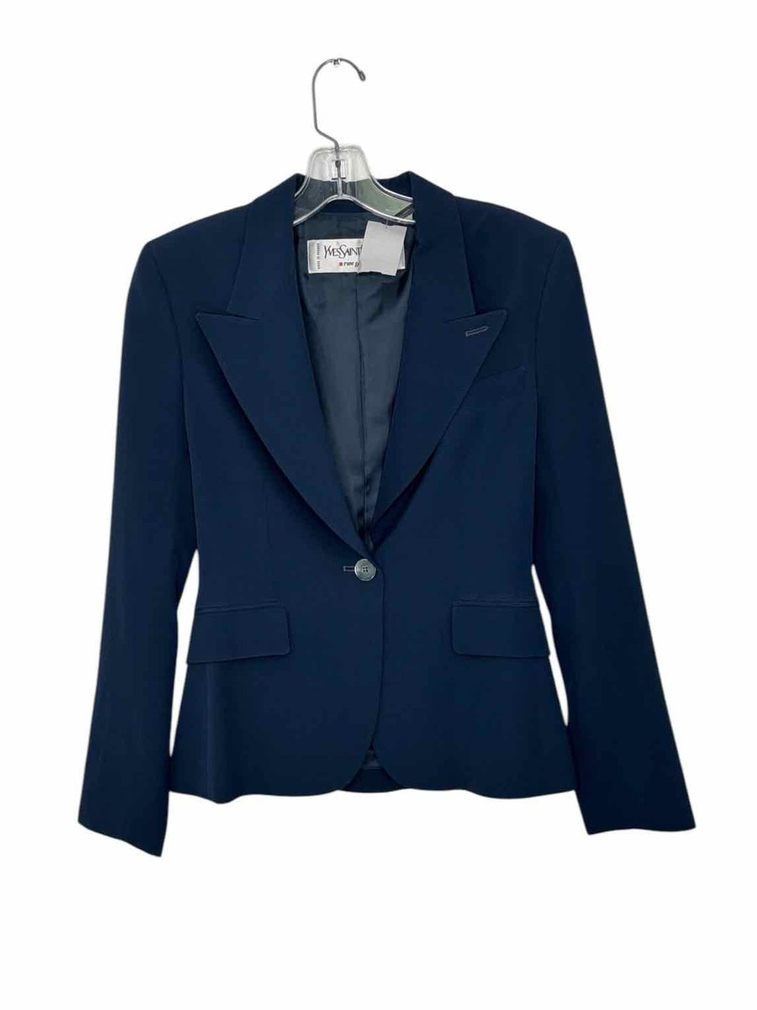 Yves St. Laurent Size 2/4 Blue Pre-Owned Blazer/Indoor Jacket- Ladies
