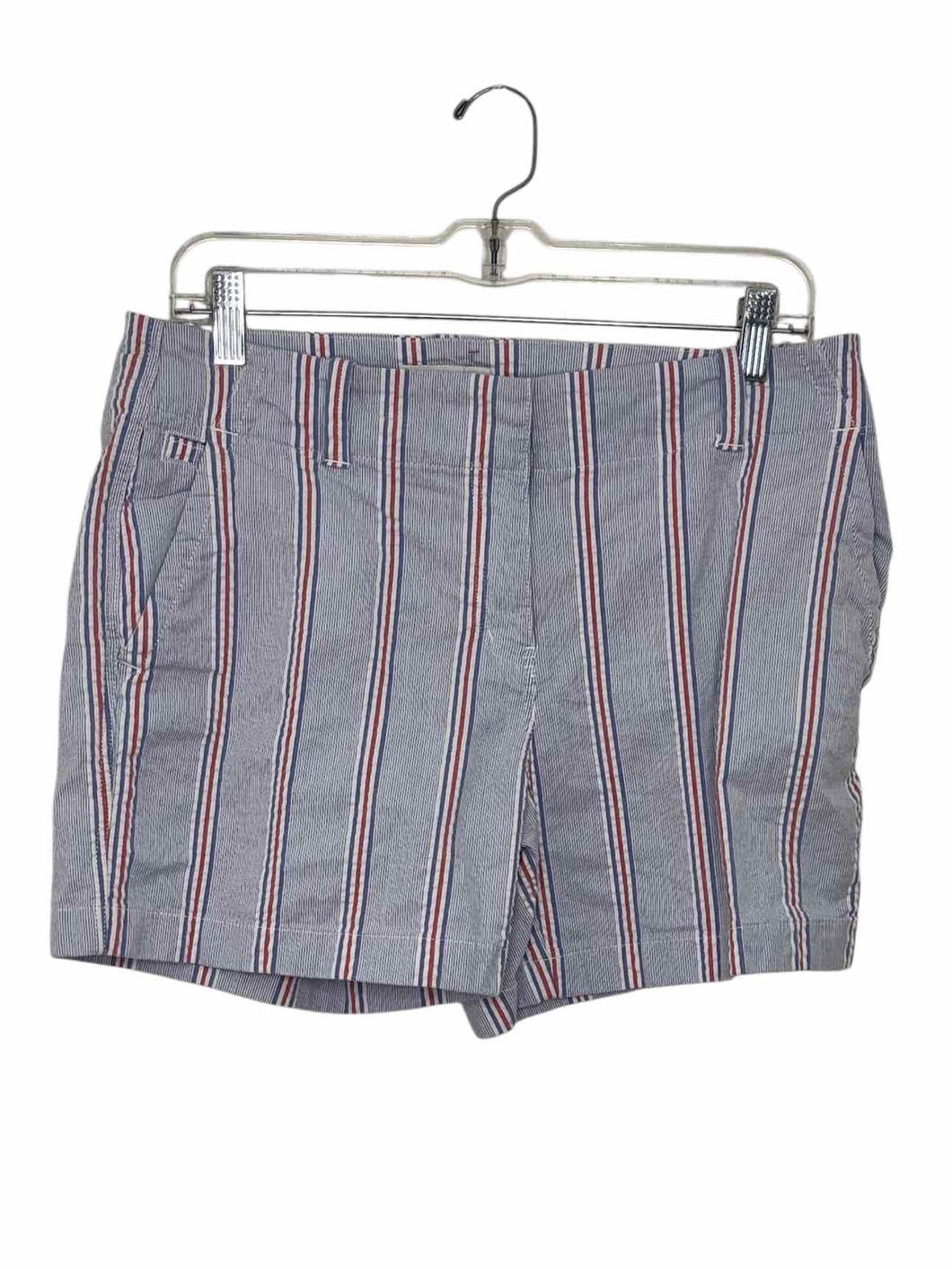 Vineyard Vines Size 8 Blue Stripe Pre-Owned Shorts- Ladies