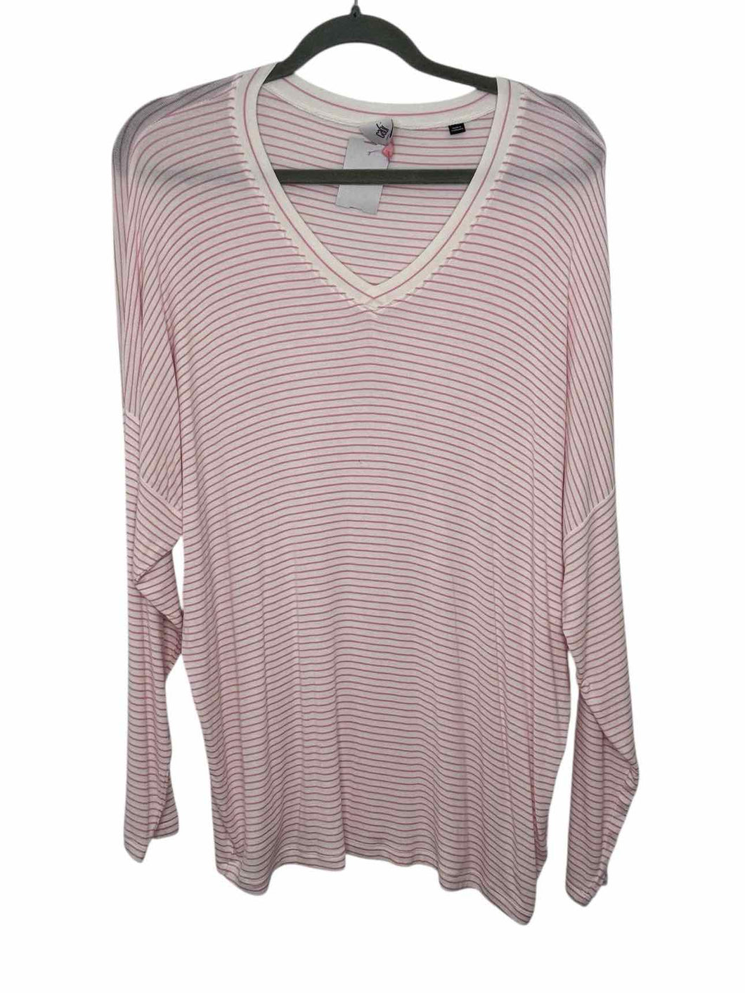 Cabi Size Large White Stripe Pre-Owned Top- Ladies