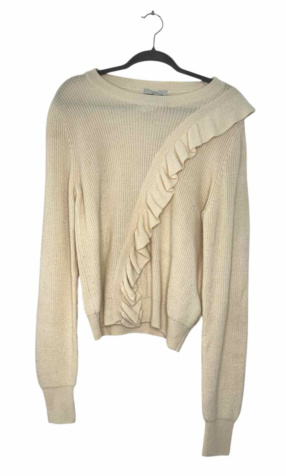 Joie Size Large Cream Pre-Owned Sweater- Ladies