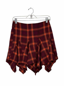 Free People Size X- Small Burgundy Print Pre-Owned Skirt- Ladies