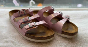 Birkenstock Size 37 Pink Sandal Pre-Owned Shoes- Ladies