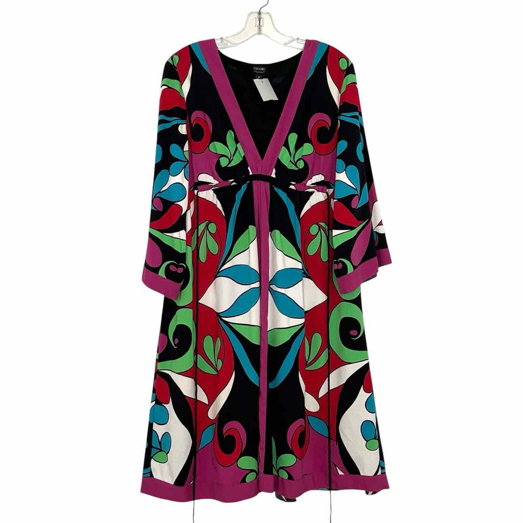 Nicole Miller Size 16 Black Print Pre-Owned Dress- Ladies – Zippy Chicks