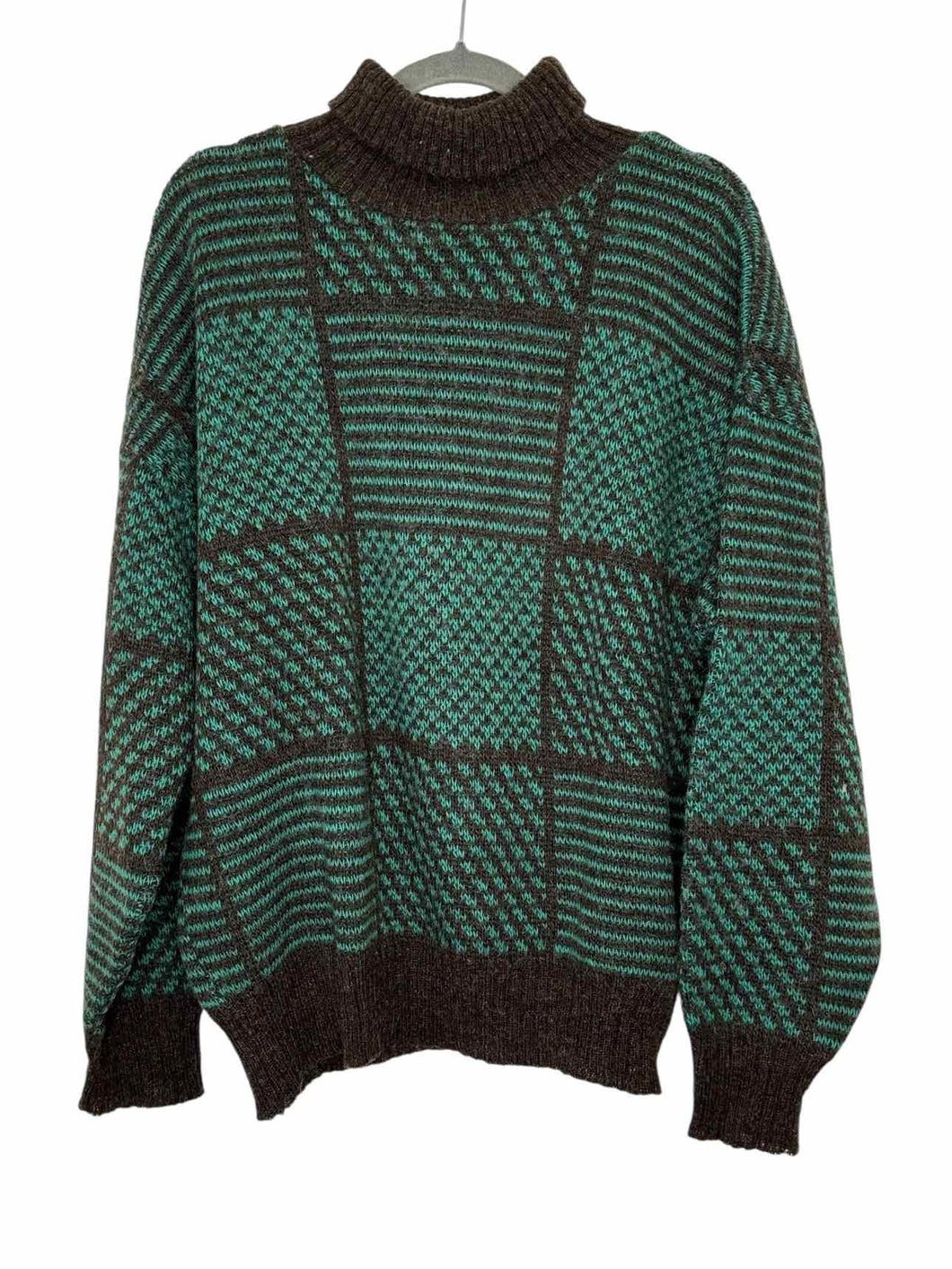 Size Large Green Print Pre-Owned Sweater- Ladies