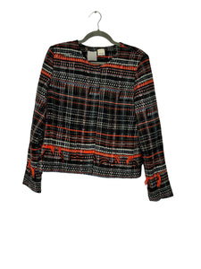 Ecru Size Medium Black Plaid Blazer/Indoor Jacket- Ladies