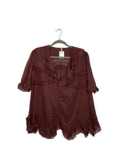 Free People Size X- Small Burgundy Top- Ladies