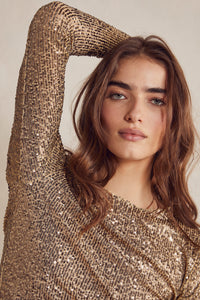 Free People Size X- Small Gold Top- Ladies