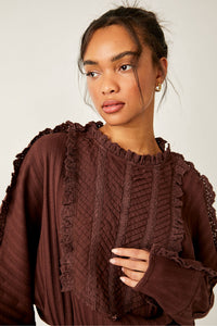 Free People Size X- Small Brown Top- Ladies