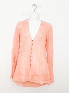Free People Size X- Small Peach Blouse- Ladies