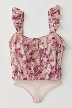 Load image into Gallery viewer, Free People Size X- Small Pink Floral Bodysuit- Ladies

