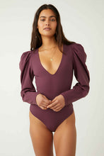 Load image into Gallery viewer, Free People Size X- Small Burgundy Bodysuit- Ladies
