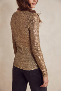 Free People Size X- Small Gold Top- Ladies
